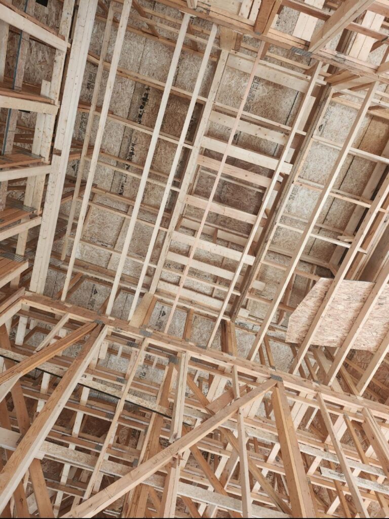 Home addition in Markham roof trusses