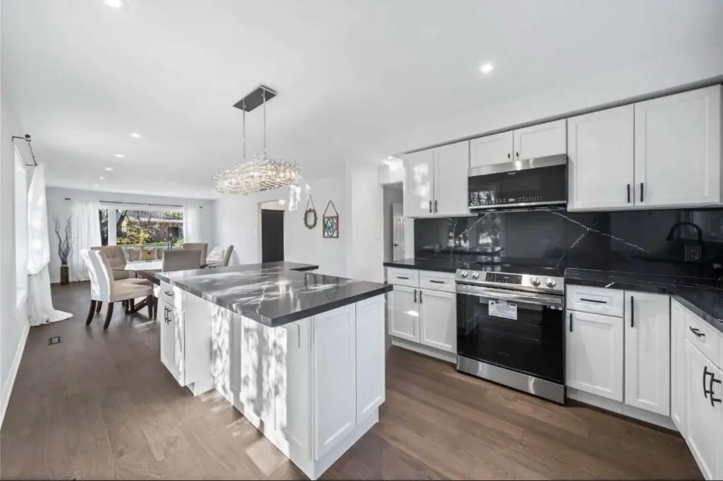 Finished basement renovation in Scarborough with living space