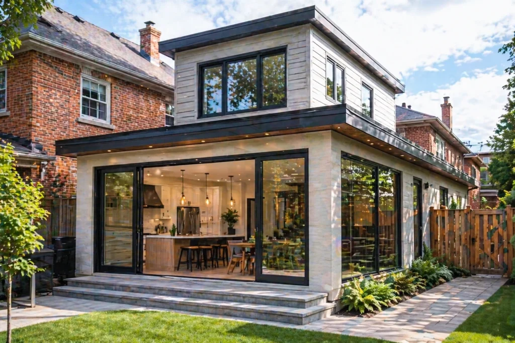 garden suite in Richmond Hill backyard with separate living unit and private entrance