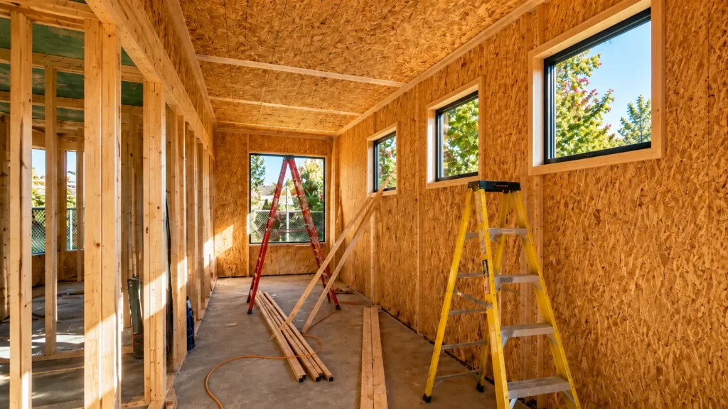 Detached Garden suite framing in Toronto