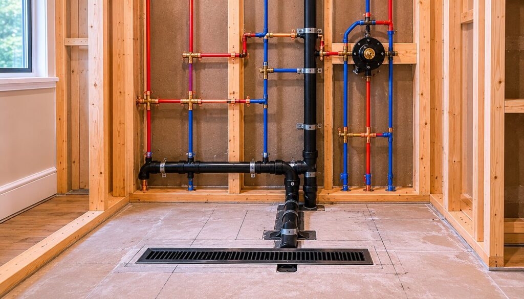 non-slip-bathroom-flooring-toronto waterproofing for curcurbless shower installation Toronto