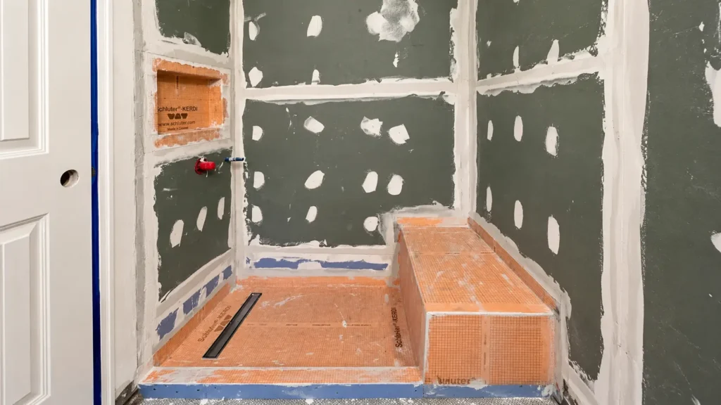 schluter-waterproofing-bathroom-renovation-toronto.webp` | `Schluter waterproofing system for bathroom renovation in Toronto by Renotec